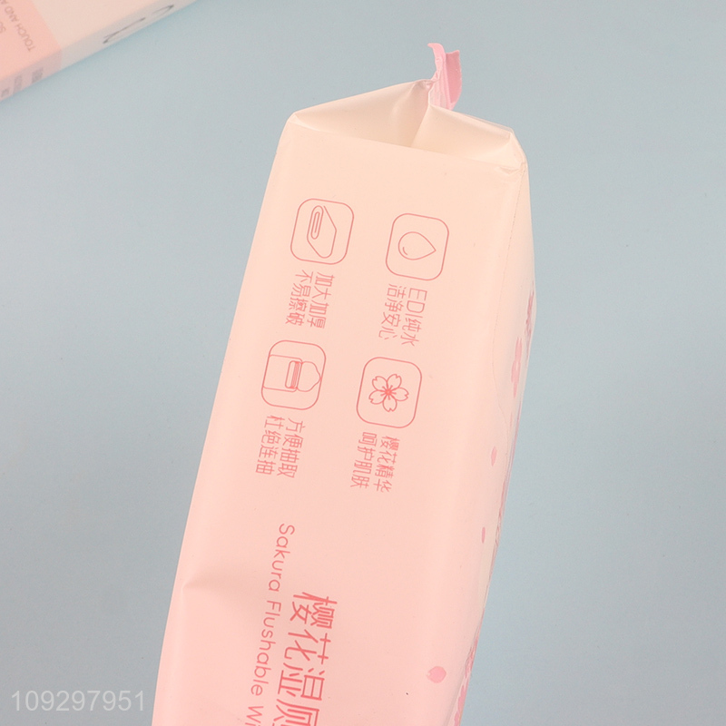 Hot products skin-friendly flushable wet wipes