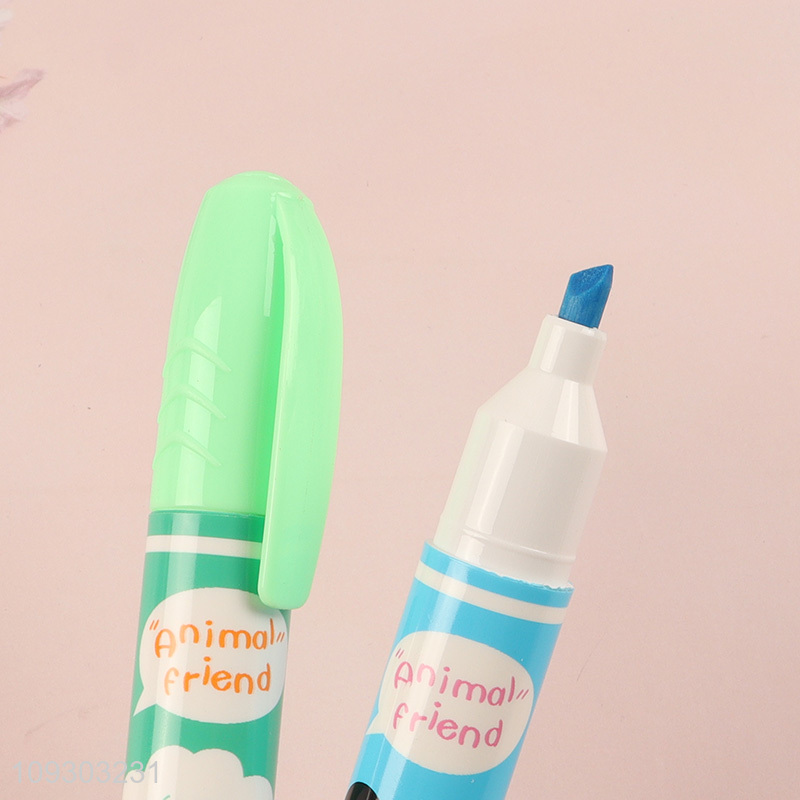 Low price 6pcs highlighter pen fluorescent pen set