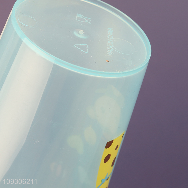 Top selling 600ml cartoon plastic water cup straw cup