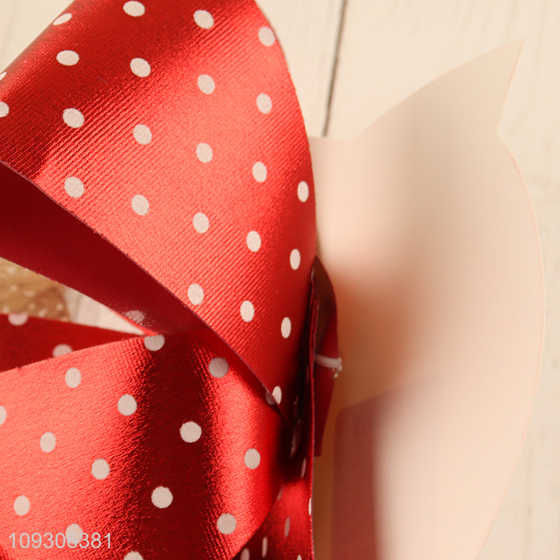 Yiwu market red christmas hanging ornament christmas bowknot