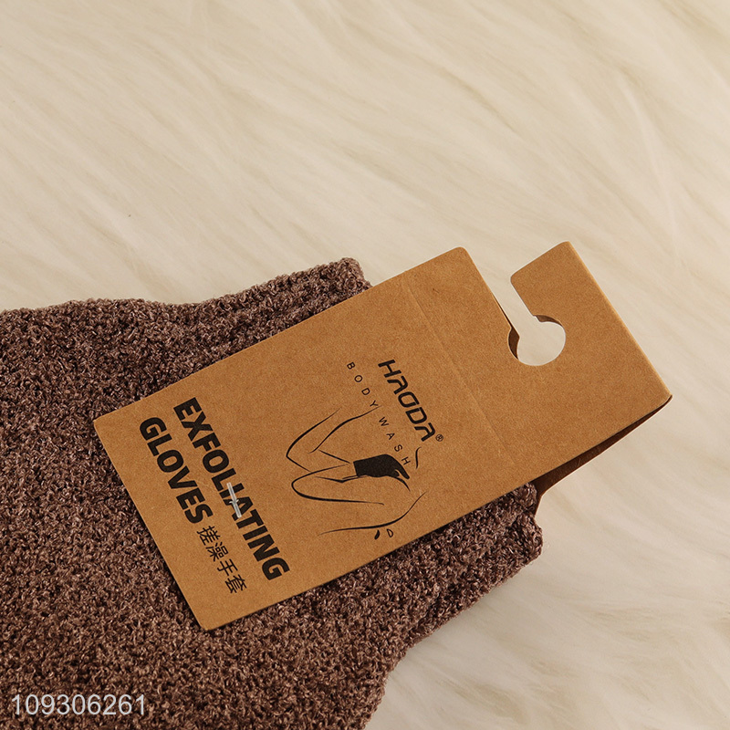 Hot selling bath gloves exfoliating gloves wholesale