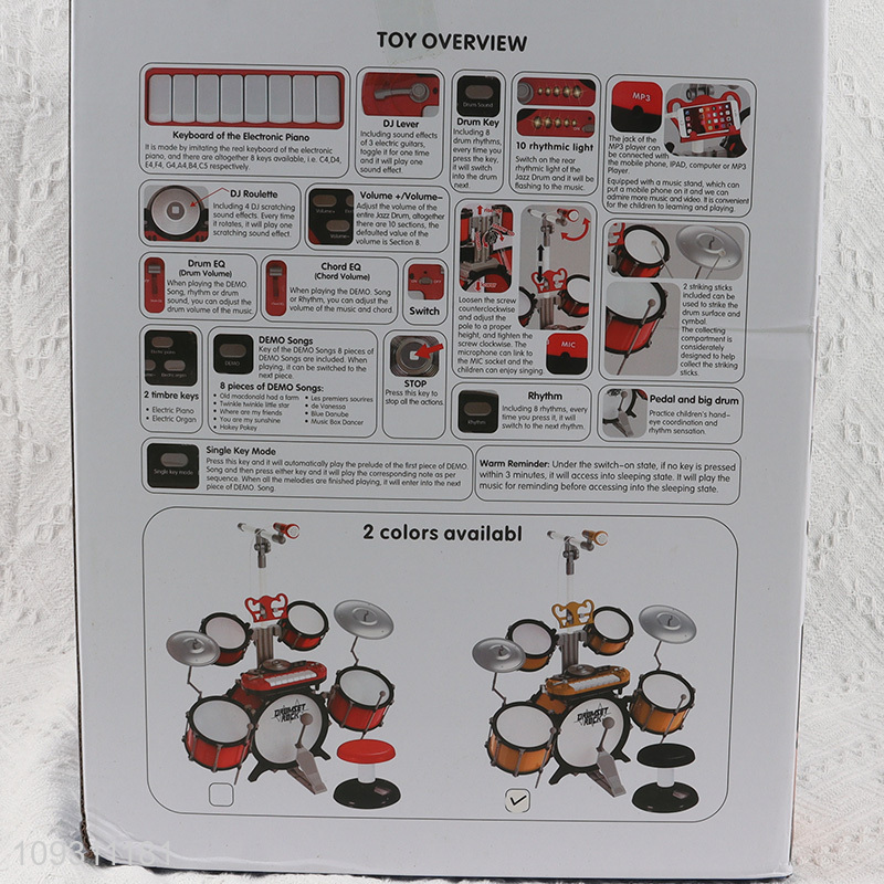 Factory price kids musical instrument toy jazz drum toys