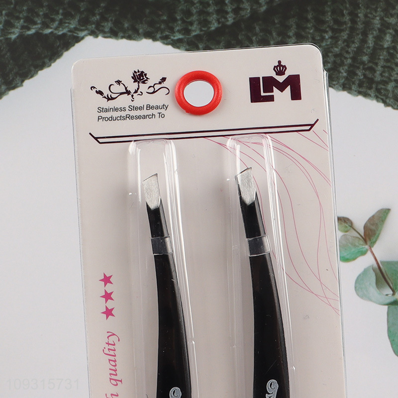 Good selling 2pcs eyebrow tweezers makeup tool set