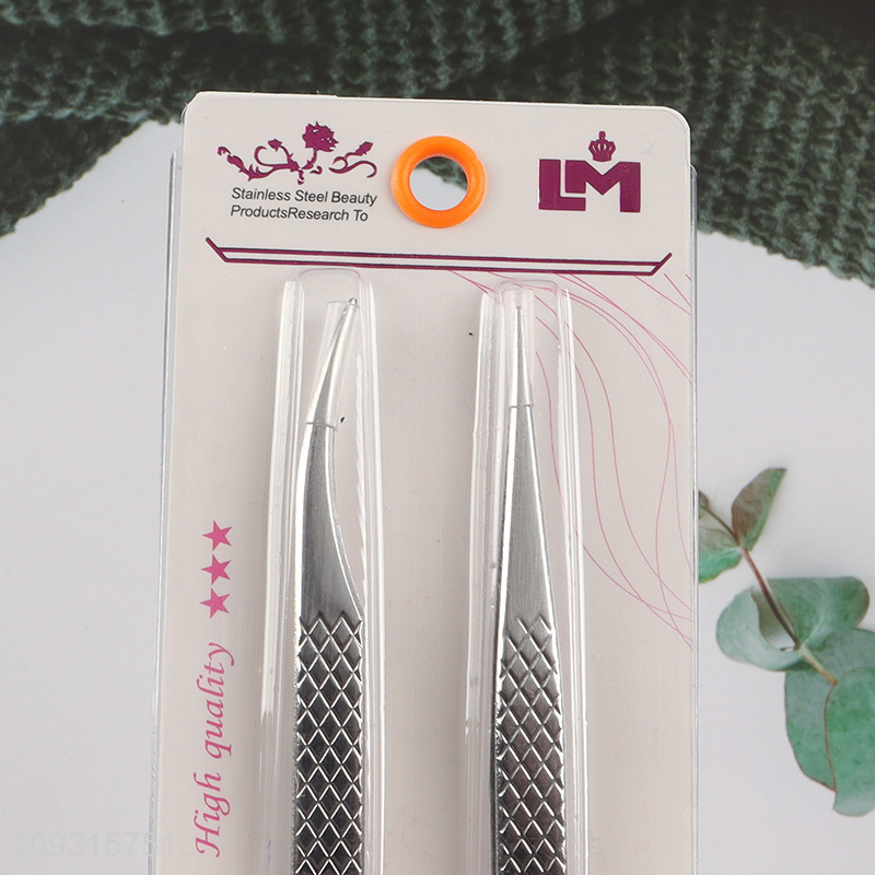 Good sale 2pcs eyebrow tweezers makeup tool set