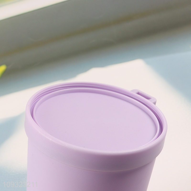 China factory plastic milkshake glass with spoon