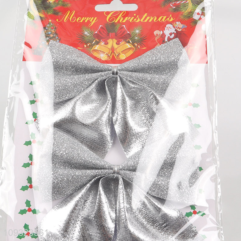 Hot products 3pcs bowknot Christmas hanging ornament decoration