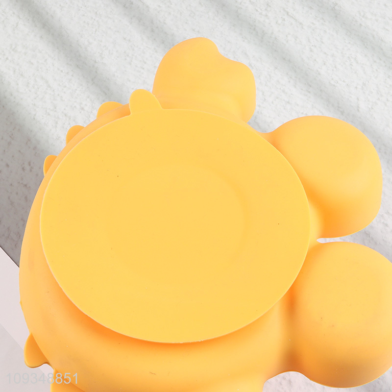 Low price crab shape silicone children tableware plate