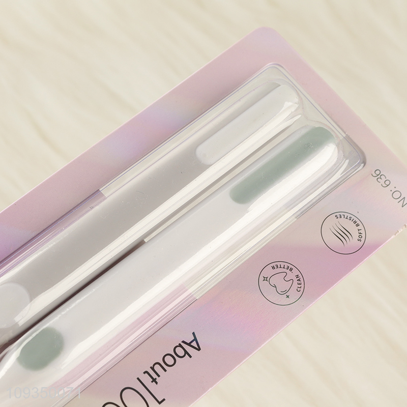 China products 2pcs oral care soft toothbrush
