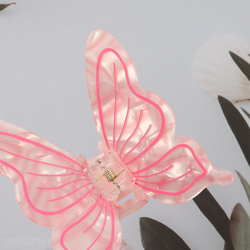 China factory butterfly shape hair claw clips hair decoration