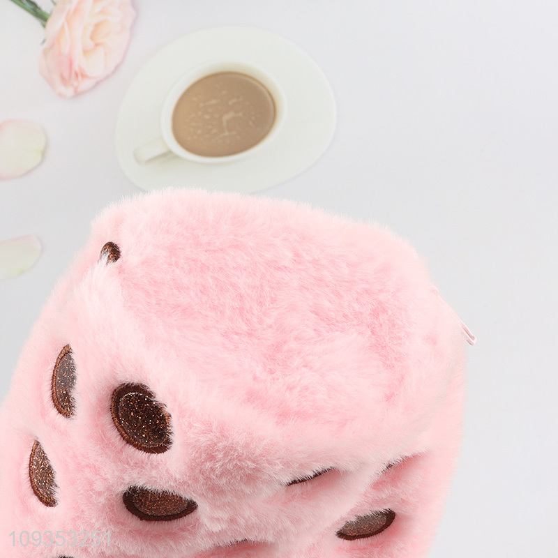 Low price plush makeup bag cosmetic bag