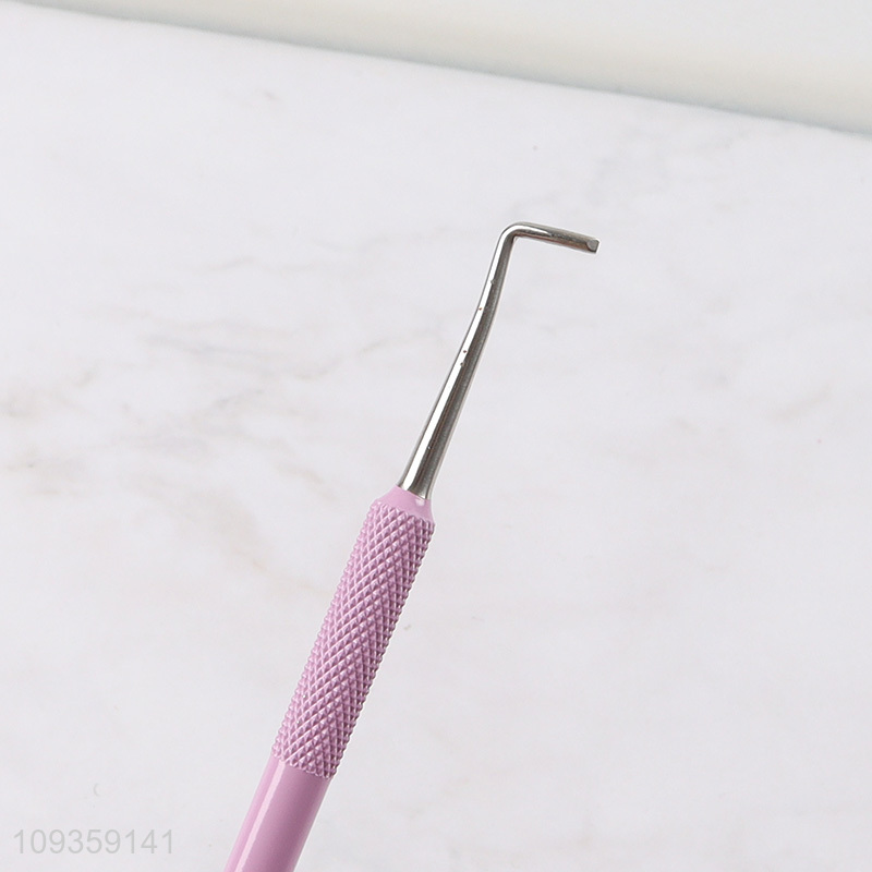 Hot sale double-ended curved hook blackhead extractor