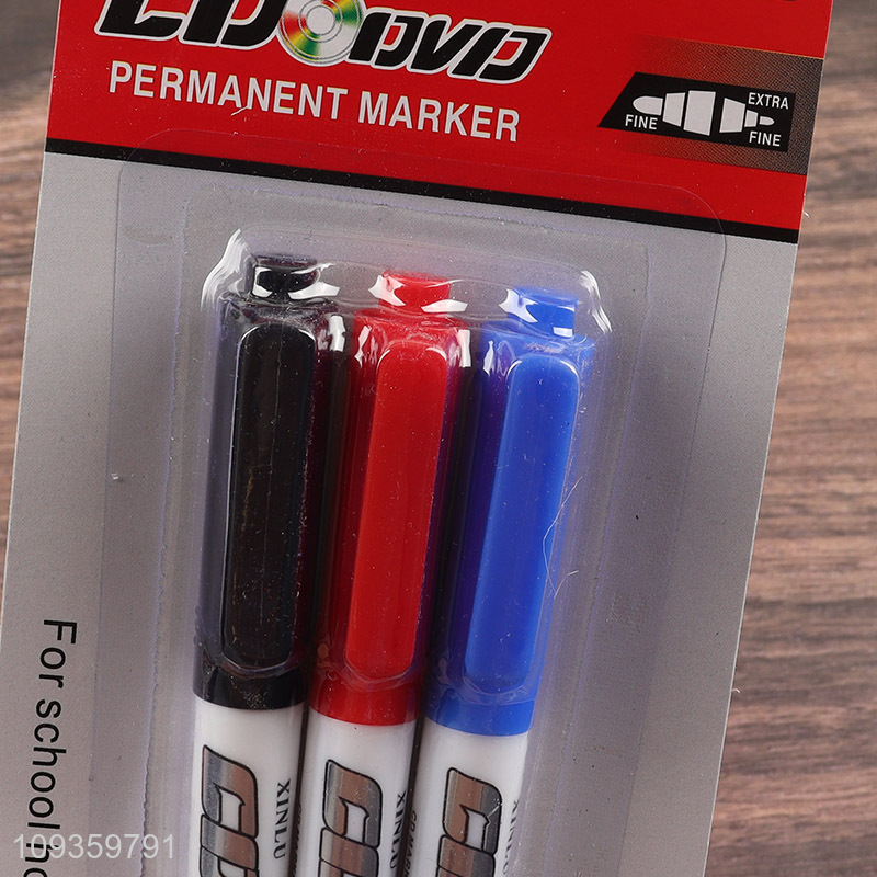 Top quality school office 3pcs permanent marker