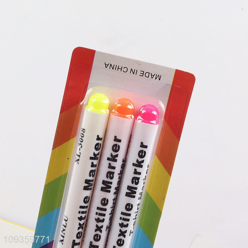 Wholesale 3pcs non-toxic textile marker T-shirt marker