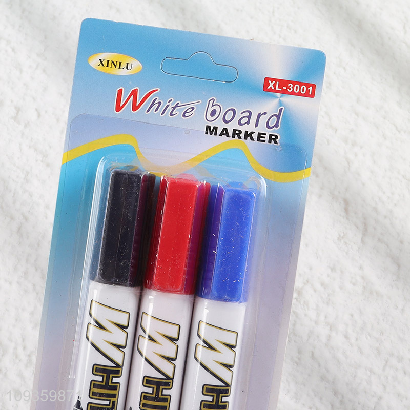 Online wholesale 3pcs erasable white board marker