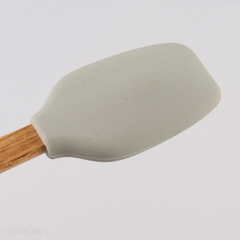 Good price silicone spatula with wooden handle