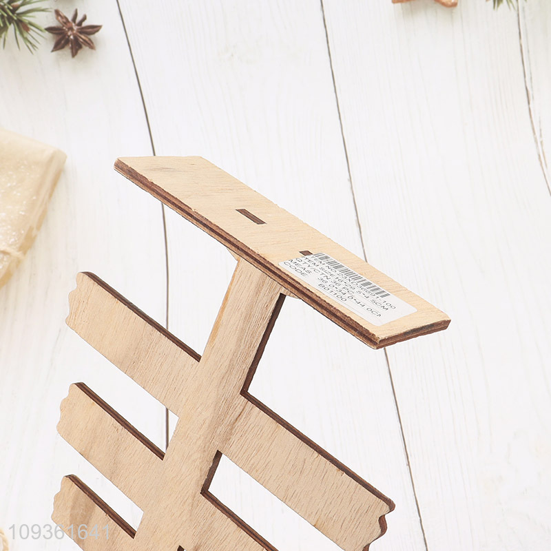 Best sale wooden xmas tree shape Christmas ornament