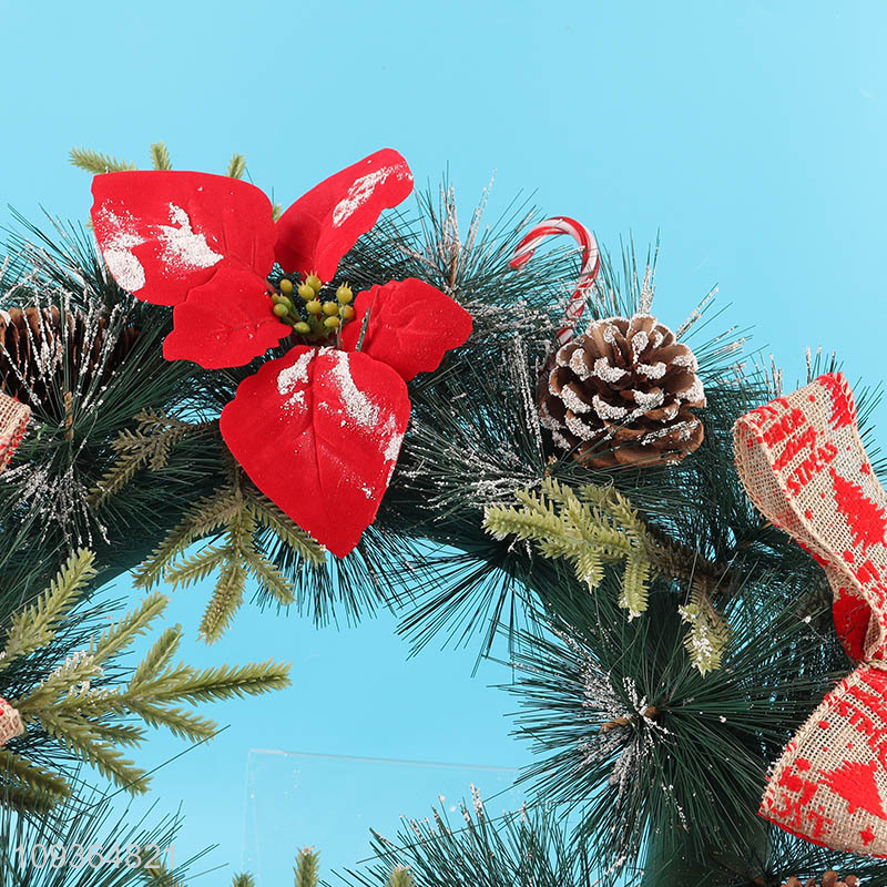 China wholesale Christmas decoration hanging Christmas wreath