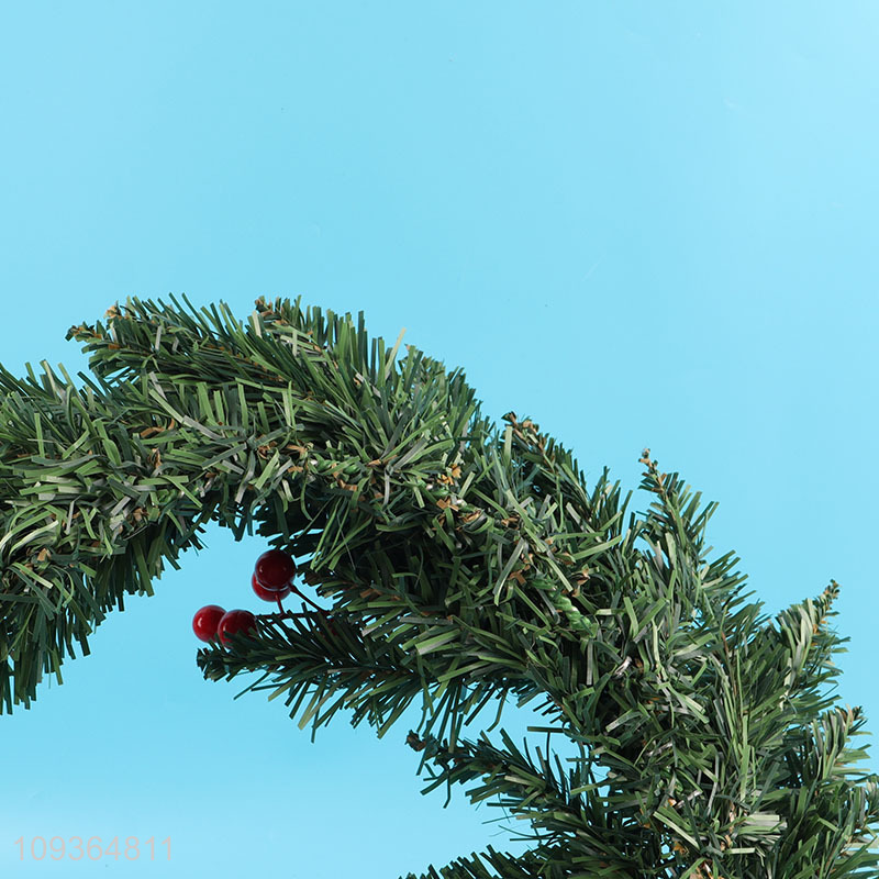 China factory hanging Christmas wreath with red berries