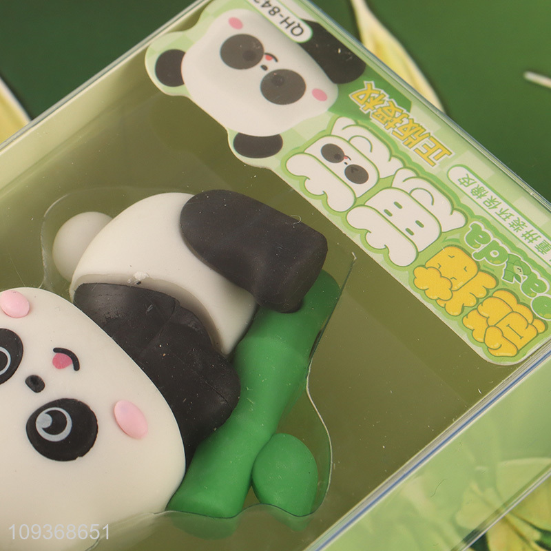 Online wholesale panda shape stationery assembled eraser