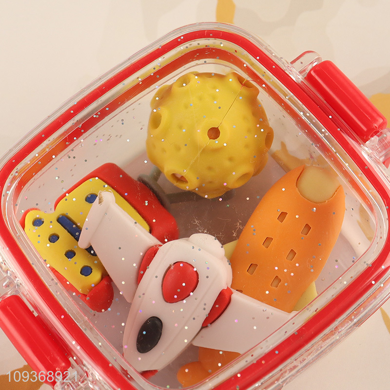 Hot items cartoon tpr stationery eraser set