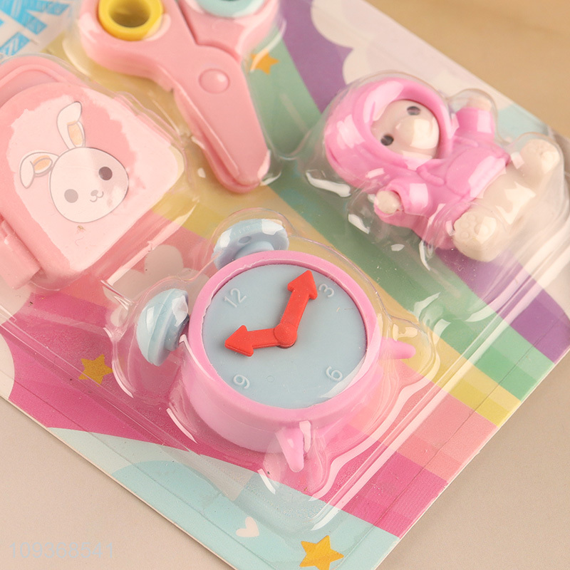 New arrival  cartoon stationery eraser set for students