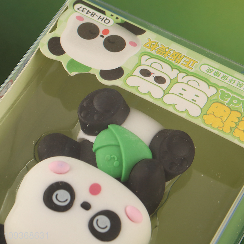 Factory price cartoon panda students stationery eraser