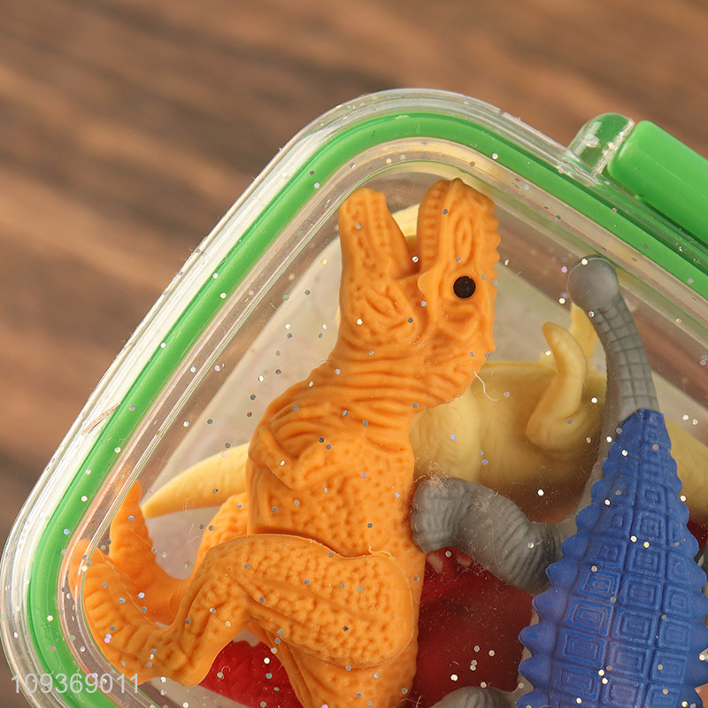 Hot sale dinosaur creative stationery eraser set