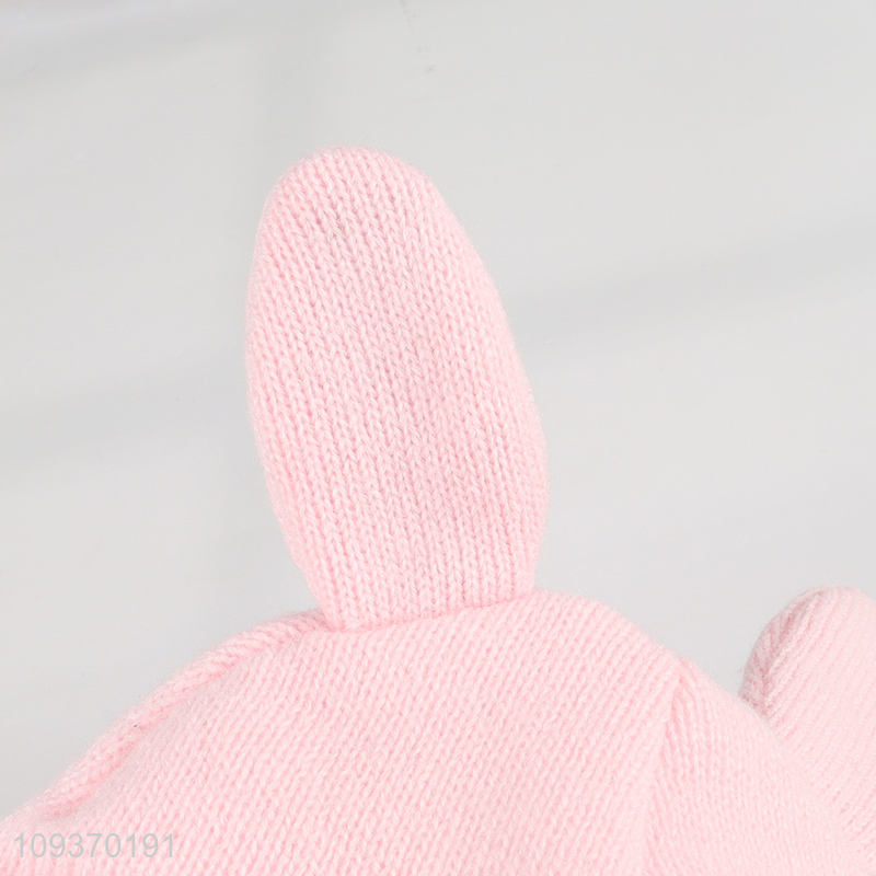 Online wholesale pink cute winter warm earflap hat