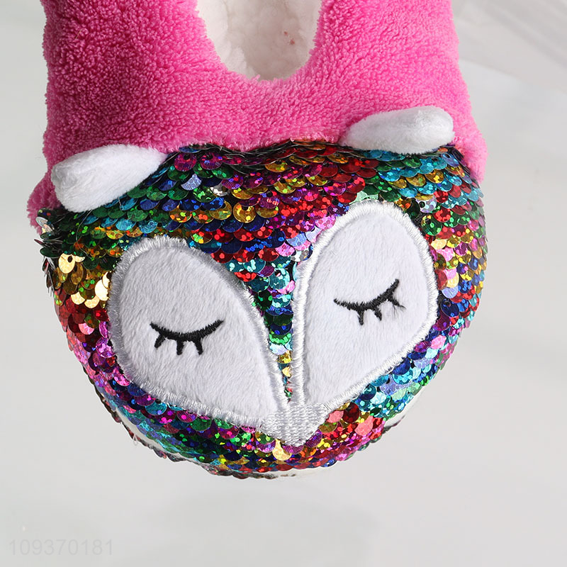 Factory supply winter plush home floor slippers for sale