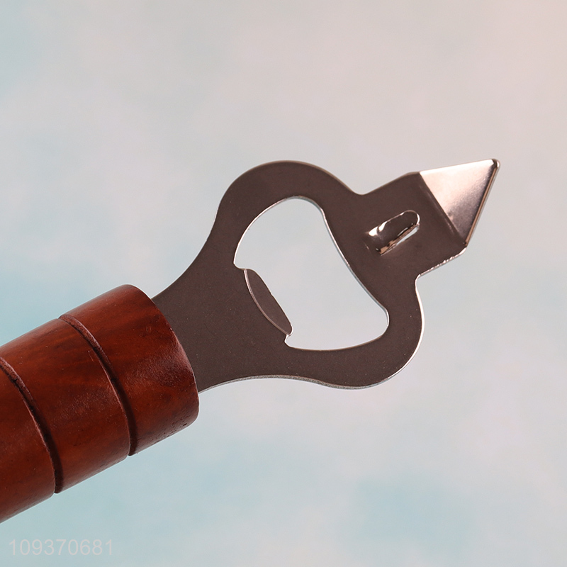 New product bottle opener cans opener with wooden handle