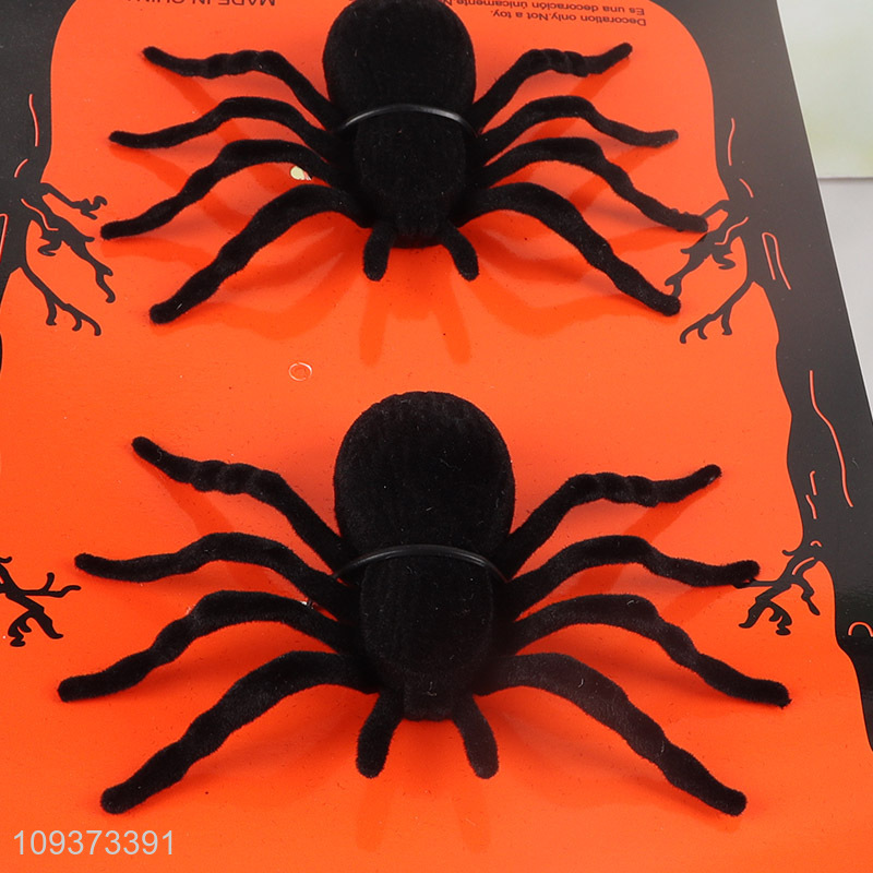 China supplier 2pcs black spider Halloween toys decoration