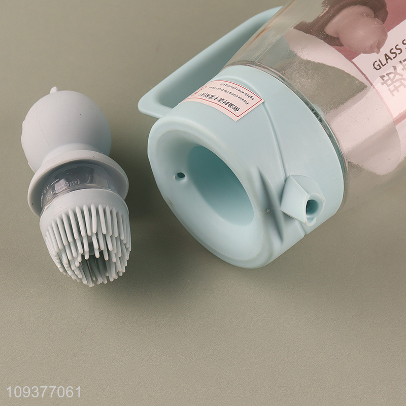 Low price glass oil bottle oil pot with brush