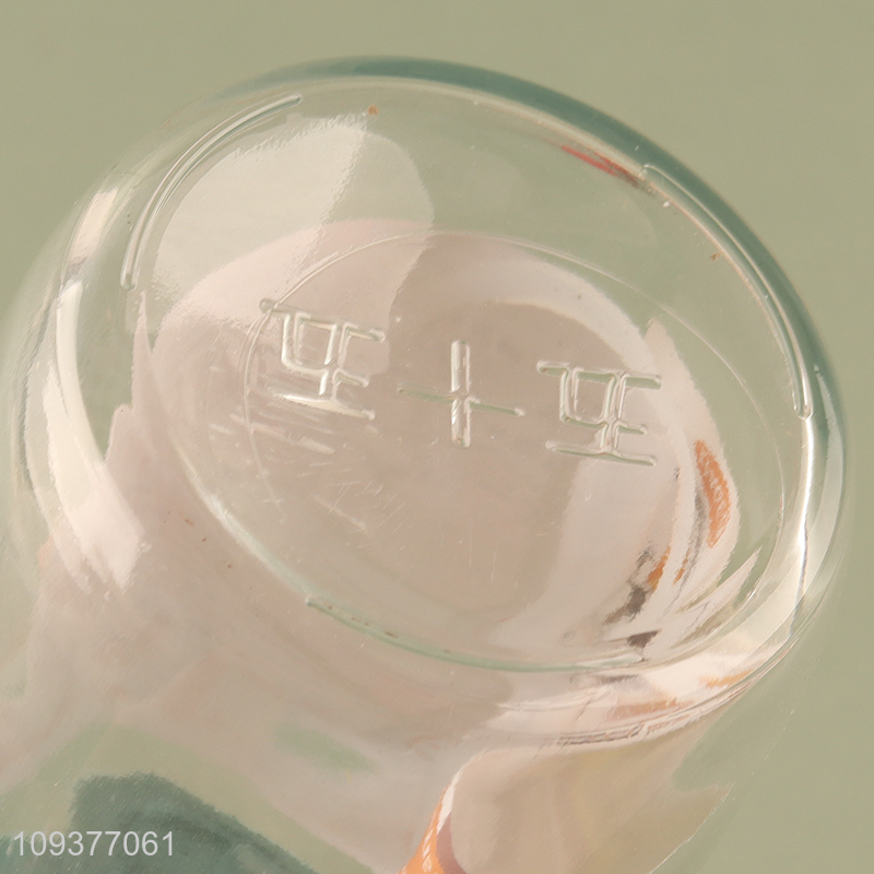 Low price glass oil bottle oil pot with brush