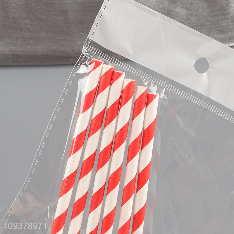 Hot selling Santa Claus paper straw drinking straw
