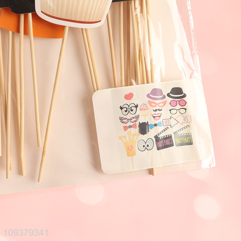 China wholesale creative 20pcs paper party photo booth props
