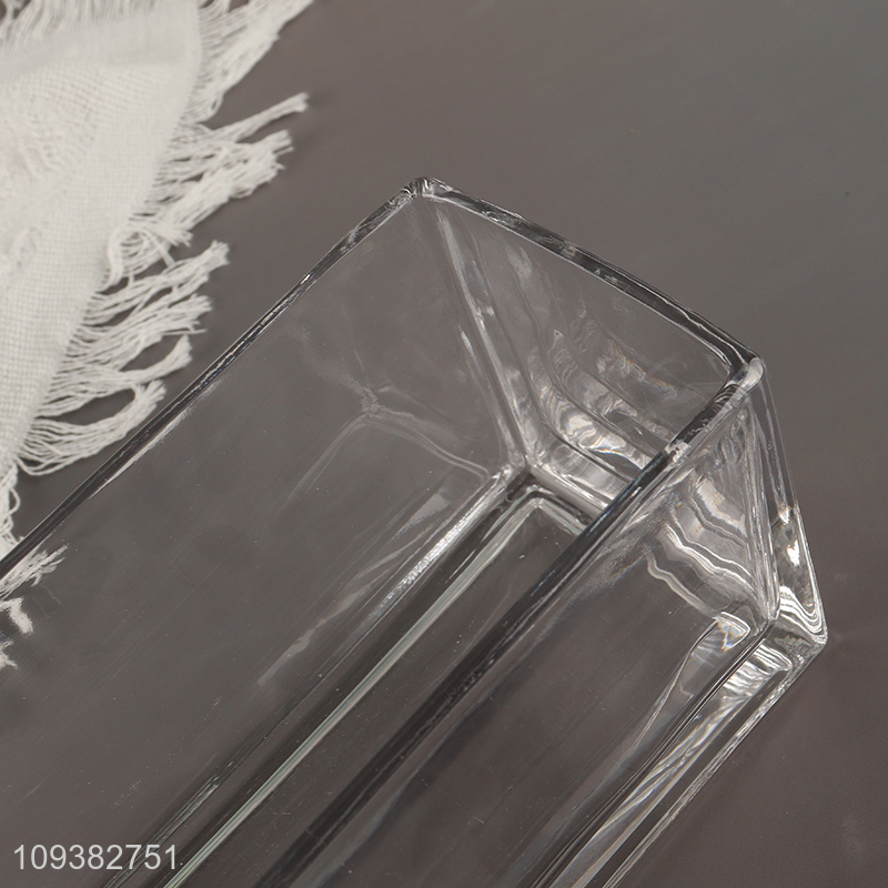 Latest products   rectangle glass flower vase hydroponic vase