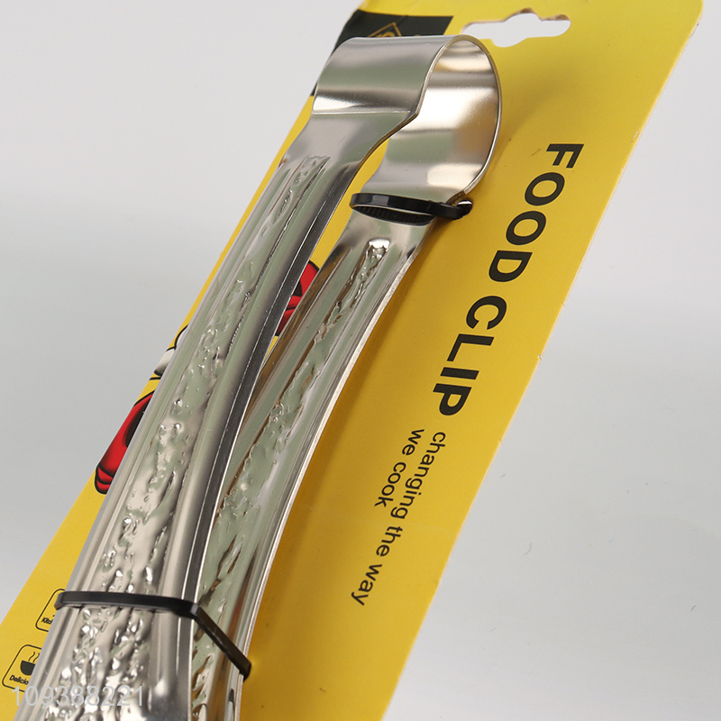 Wholesale anti-slip stainless steel food tongs food clips
