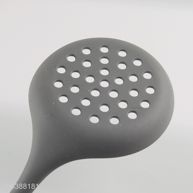 China factory silicone kitchen utensil slotted ladle for sale