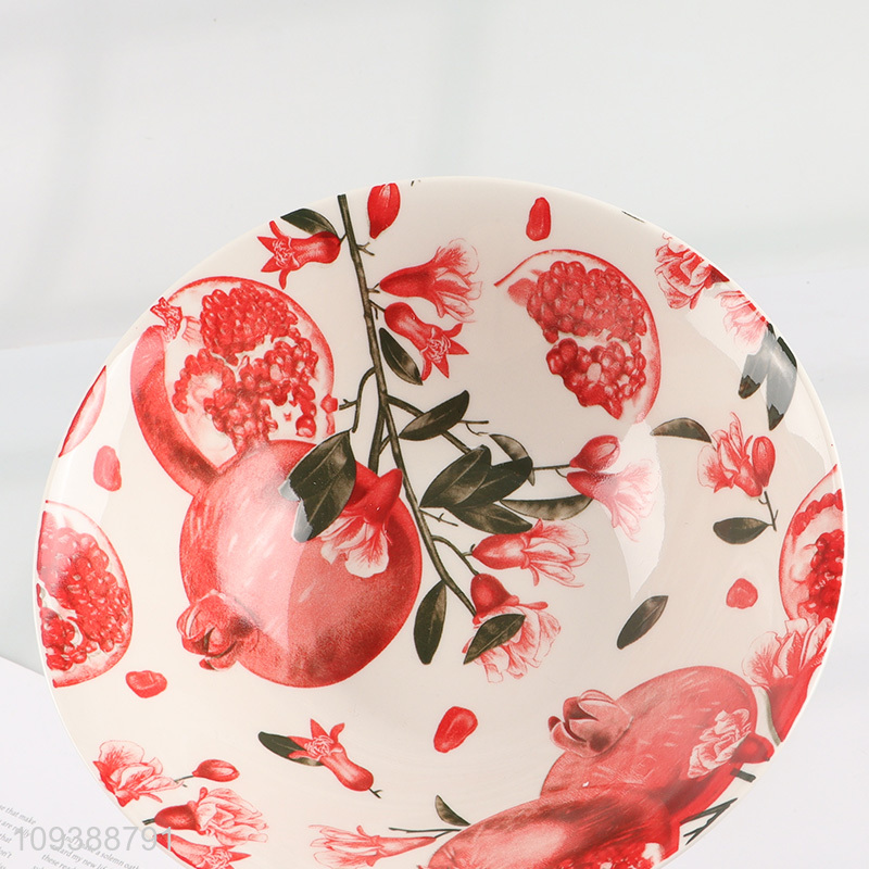 Factory supply 7 inch pomegranate bowl round ceramic bowl