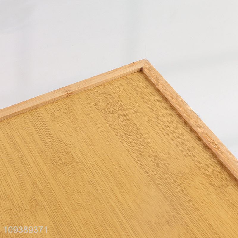 Top sale bamboo storage tray snack tray with handle