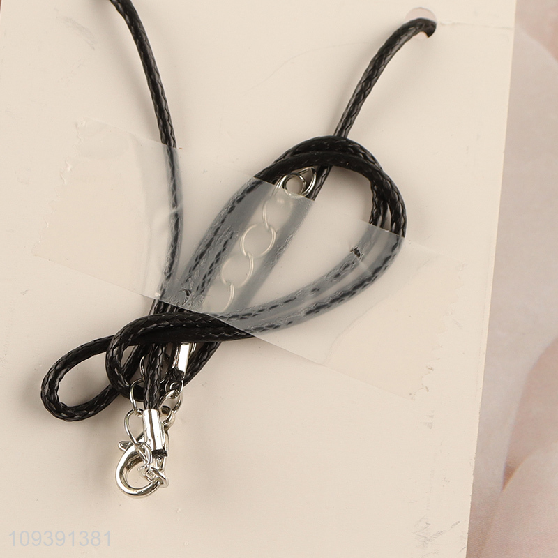 Good price pink heart pendant fashion jewelry stone necklace