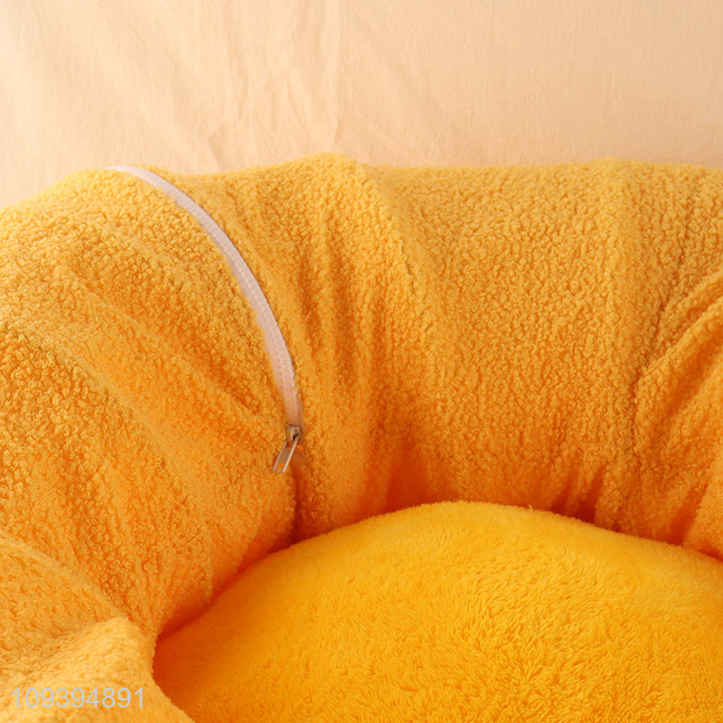 Online wholesale soft plush cat bed with play tunnel