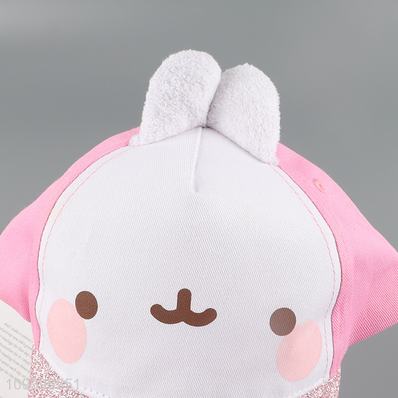 Hot selling adjustable cartoon rabbit baseball cap