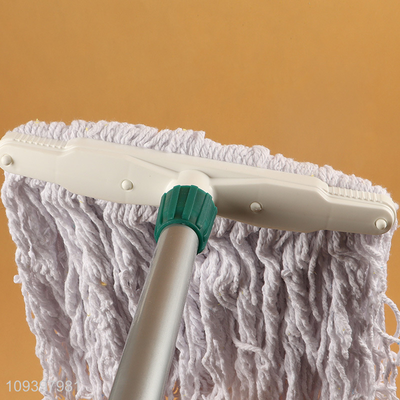 Hot selling absorbent cotton cloth mop with long handle