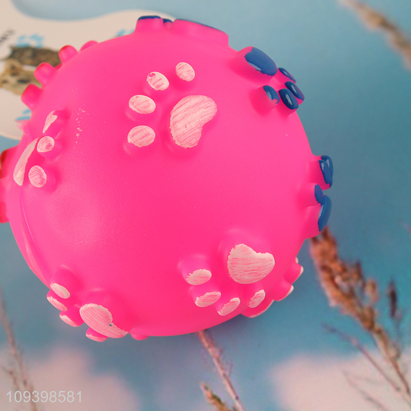 Top products pet paw print ball for teething dogs