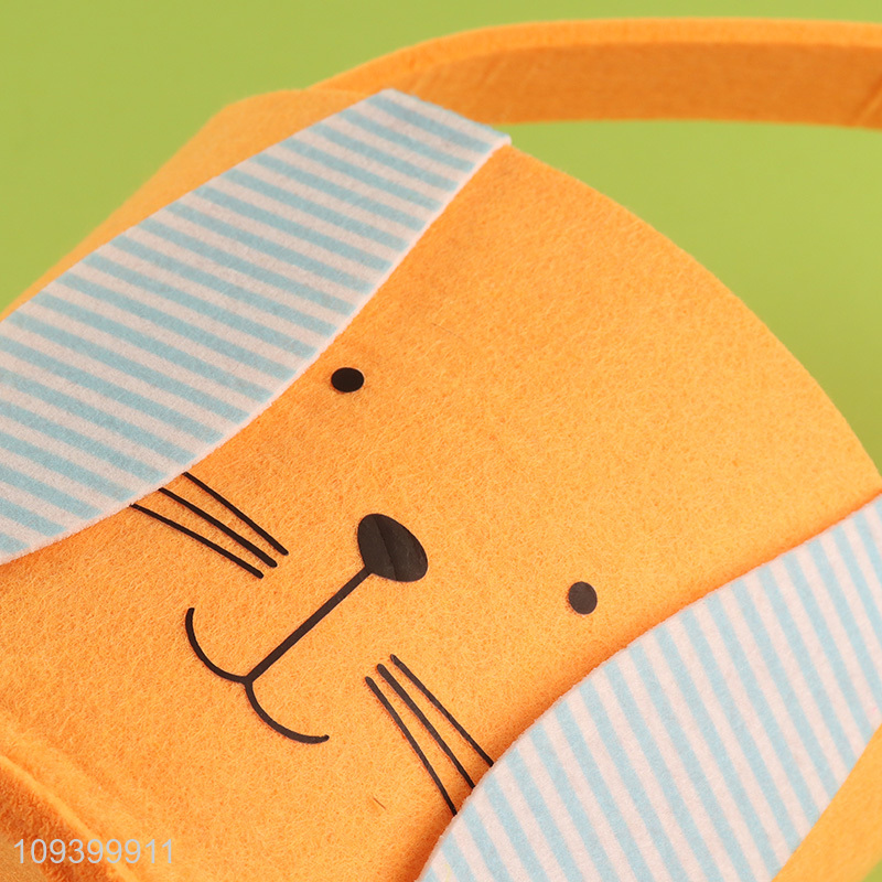 Top sale felt cloth rabbit handbag basket