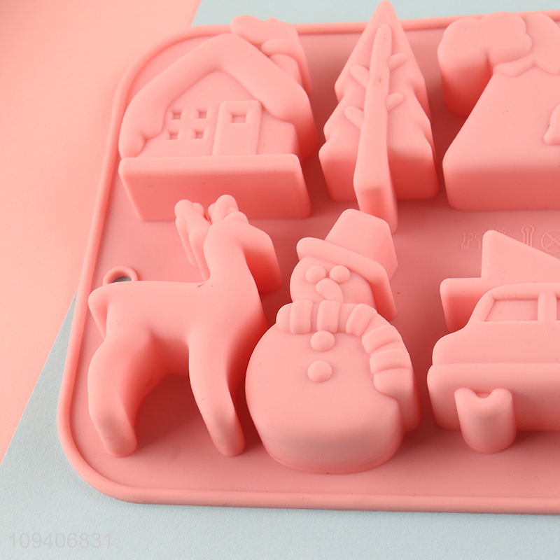 Low price Christmas silicone cake mold for sale