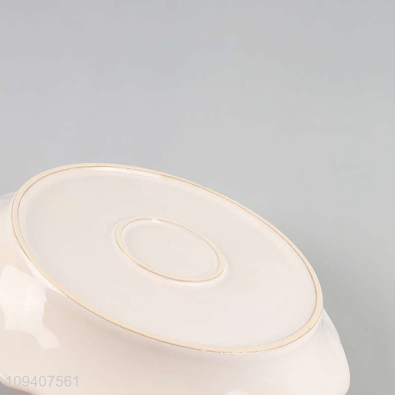 New arrival scalloped edge ceramic plate dessert plate