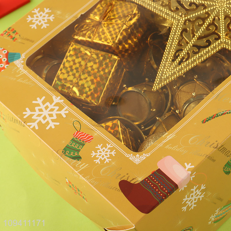 Top selling golden christmas hanging ornaments decoration