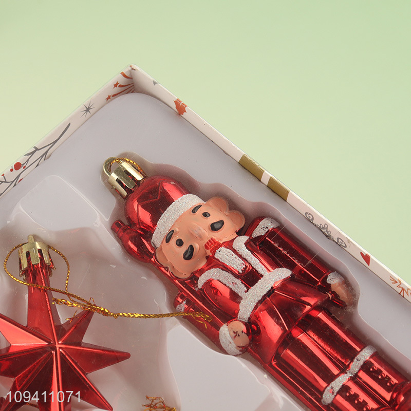 Low price red christmas hanging ornaments set